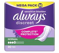Always Discreet Asciugamani Per Perdite Urinarie Donne Normale 30 Tovaglioli Protezione Integrale*. Incredibile discrezione