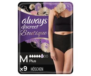 Always Discreet Boutique Mutandine nere M, per la debolezza della vesc