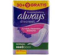 Always Discreet NORMAL 1X 39 Pezzi Protezione Incontinenza Affidabile