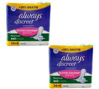 Always Discreet Normale 2X 30 Pezzi Protezione Incontinenza Affidabile