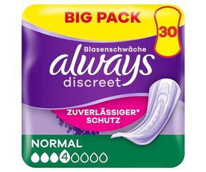 Always Discreet - Solette per incontinenza da donna, 30 pezzi