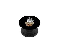 Always Latte Divertente Caffeina Vintage Gli amanti del caffè Bere PopSockets PopGrip Adesivo