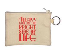 Always Look On The Bright Side of Life Portachiavi Portamonete Beige