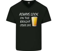 Always Look On The Luminoso Cedro Life Divertente Uomo Scollo A V Cotone T-Shirt