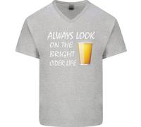 Always Look On The Luminoso Cedro Life Divertente Uomo Scollo A V Cotone T-Shirt