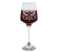 Always Looking Good Bicchiere da vino grande con incisione "World's Greatest Mum", regalo di compleanno per mamma, 400 ml