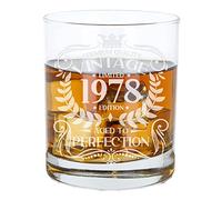 Always Looking Good Bicchiere da whisky con incisione "Aged to Perfection", regalo per 48° compleanno da uomo, vintage 1978