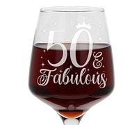 Always Looking Good Regali per il 50° compleanno per le donne 50 e fantasticamente inciso grande bicchiere da vino regalo per 50 anni inciso 400 ml bicchiere da vino da donna inciso al laser elegante