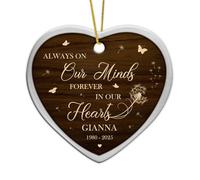 Always On Our Mind Forever In Our Hearts Addobbi Albero Di Natale Con Corda Pendenti Natalizi Carino Decorazione Natalizia Per Vacanza Festa Scrivania