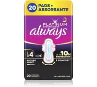 Always Ultra Platinum Night Quattro Assorbenti con ali, 20 pezzi
