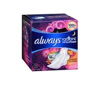 Always Radioso Pastiglie Con Flexi-Wings da Notte Flusso Luce Pulire Profumo 10