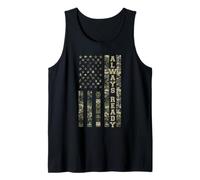 Always Ready USA Flag Patriotic Camo Distressed Style Canotta