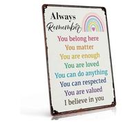 Always Remember Affirmations Metal Sign 12x8 Inch