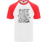 Always Stanco Anticato Exhausted Piccione Divertente DA UOMO S/S Baseball