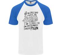 Always Stanco Anticato Exhausted Piccione Divertente DA UOMO S/S Baseball