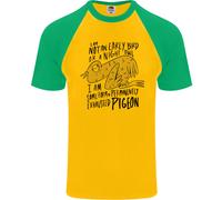 Always Stanco Anticato Exhausted Piccione Divertente DA UOMO S/S Baseball