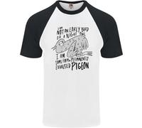 Always Stanco Anticato Exhausted Piccione Divertente DA UOMO S/S Baseball