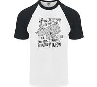 Always Stanco Anticato Exhausted Piccione Divertente DA UOMO S/S Baseball