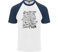 Always Stanco Anticato Exhausted Piccione Divertente DA UOMO S/S Baseball