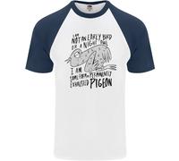 Always Stanco Anticato Exhausted Piccione Divertente DA UOMO S/S Baseball
