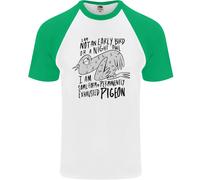 Always Stanco Anticato Exhausted Piccione Divertente DA UOMO S/S Baseball