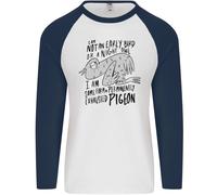 Always Stanco Anticato Exhausted Piccione Divertente Uomo L/S Baseball T-Shirt