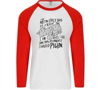 Always Stanco Anticato Exhausted Piccione Divertente Uomo L/S Baseball T-Shirt