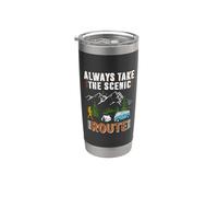 Always Take The Scenic Camping Camper Adventure Bicchiere termico in acciaio inox doppia parete