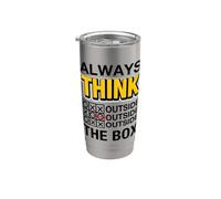 Always Think Outside the Box Illustration Graphic Designs Bicchiere termico in acciaio inox doppia parete