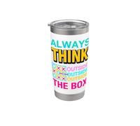 Always Think Outside the Box Illustration Graphic Designs Bicchiere termico in acciaio inox doppia parete