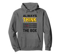 Always Think Outside The Box Illustration Graphic Designs Felpa con Cappuccio
