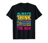 Always Think Outside The Box Illustration Graphic Designs Maglietta