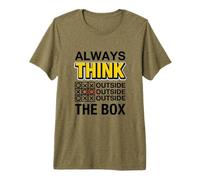 Always Think Outside The Box Illustration Graphic Designs Maglietta Premium