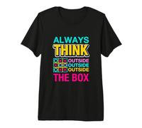 Always Think Outside The Box Illustration Graphic Designs Maglietta Premium