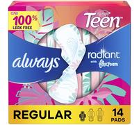 Always Totally Teen Always Radiant Infinity Pads, 14 conteggio