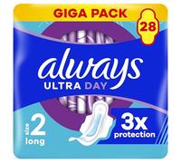 Always Ultra Day Assorbenti igienici Long (taglia 2) con ali 28 pezzi, super assorbenti e ultra sottili, per il periodo