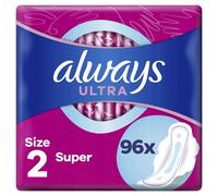 Always Ultra Super (size 2) con ali assorbenti da donna 96 pezzi per giorno e...