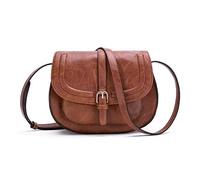 AlwaySky Portafoglio Hobo Borse a tracolla per Donna Piccolo Cuoio vegano Borse a spalla Sella Sling Borsa a mano Marrone