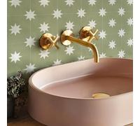 Alwayspon Adesivi per piastrelle, 25 pezzi x 15 cm, colore verde salvia, autoadesivi, per bagno, cucina, paraspruzzi, piastrelle adesive in vinile per pavimenti e pareti