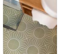 Alwayspon Adesivi per piastrelle, 25 pezzi x 20 cm, colore verde salvia, autoadesivi, per bagno, cucina, paraspruzzi, in vinile, per pavimenti e pareti