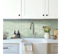 Alwayspon Adesivi per piastrelle impermeabili in vinile per rimuovere e incollare, adesivi per piastrelle, per cucina, bagno, soggiorno, stile boho, 15 x 15 cm x 25 pezzi
