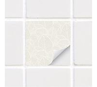 Alwayspon Adesivi per Piastrelle in Vinile Impermeabili, Peel and Stick Autoadesivi per Rivestimento Paraschizzi Cucina Bagno Soggiorno, Adesivo Murale Stile Boho, 15x15cm x 25 pezzi, Beige