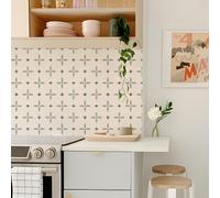 Alwayspon - Adesivo per piastrelle, 25 pezzi x 15 cm / 6 pollici, verde bianco, autoadesivo, adesivi per piastrelle da attaccare per bagno e cucina, paraschizzi, adesivi per piastrelle in vinile per