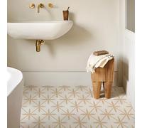 Alwayspon - Adesivo per piastrelle, 25 pezzi x 20 cm / 8 pollici, beige e bianco, autoadesivo, adesivi per piastrelle da incollare per bagno e cucina, paraschizzi, adesivi per piastrelle in vinile per