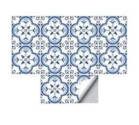 Alwayspon Adesivo per piastrelle da parete per pavimenti per decorazioni domestiche, Peel & Stick paraspruzzi autoadesivi, adesivi per piastrelle per soggiorno, cucina, bagno, 10 pezzix20x20 cm, blu