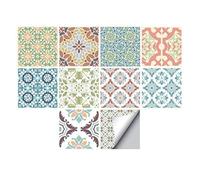 Alwayspon Piazza Vinile Piastrelle Adesivo, Autoadesivo della Parete delle Decalcomanie per Piastrelle per la Decorazione Domestica Soggiorno Cucina 15x15cm Acquerello