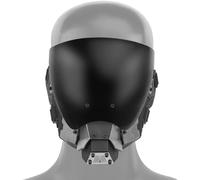 Alwida Tech Wear Maschere Futuristiche |Casco Maschera - Costumi Cosplay Per Festa Di Halloween | Casco Mezza Viso Punk Per Adulti Cosplay Gotico Festa Di Halloween