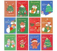 Alwodici Mini quaderni natalizi da 30 pezzi, motivo: albero di Natale, calzini di Natale, omino di pan di zenzero, mini quaderni giornalieri per bambini, pianificatore di Natale, riempitivi per