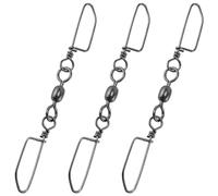 Alwonder 30 clip girevoli a scatto doppie, clip di rilascio per pialla da traina, in acciaio inox ad alta resistenza con rivestimento in nichel nero, connettore girevole a barilotto d'acqua salata, 6 x 0,5-23,6 kg