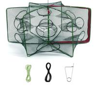 Alwonder Minnow, trappola pieghevole per pesci di granchio, gamberi e gamberi, con corda luminosa e clip per esca, trappole per granchi blu, gamberetti, aragoste, esche da pesca con corda da 6 m, 6